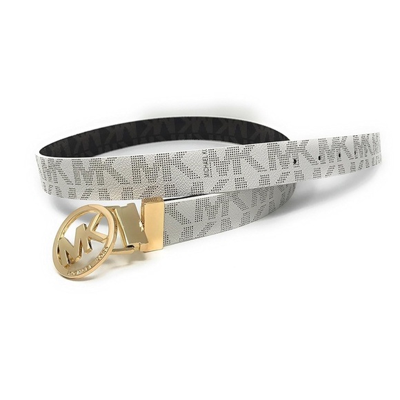 Michael Kors Gold Logo White Belt New without tags!! - Picture 6 of 8